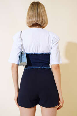 Kolu Vatkalı Bluz Beyaz - Kadın Giyim Modelleri