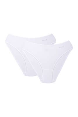 Kom Basic 2'li Slip Külot Beyaz - İndirim İç Giyim