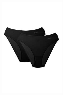 Kom Basic 2'li Slip Külot Siyah - İndirim İç Giyim