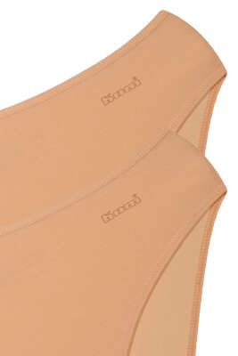 Kom Basic 2'li Slip Külot Ten - Slip Külot