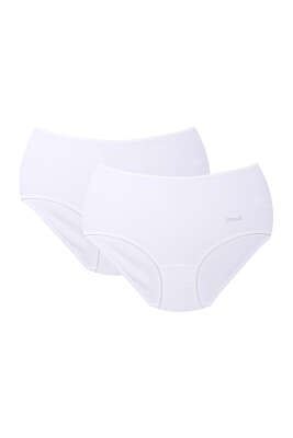 	 Kom Basic Maxi 2'li Külot Beyaz - Slip Külot