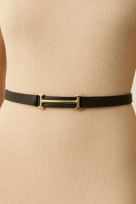 Köprü Tokalı İnce Kemer Siyah - DESREE KEMER