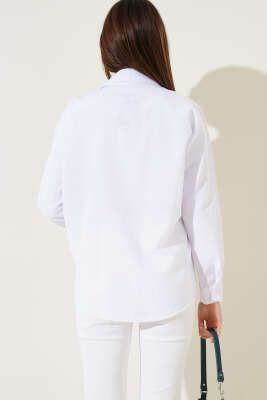 	 Kot Garnili Gömlek Yeşil Tint - Kadın Giyim Modelleri