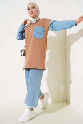 Kot Garnili İki İp Tunik Camel - 300-500 TL Ürünler