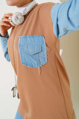 Kot Garnili İki İp Tunik Camel - 300-500 TL Ürünler