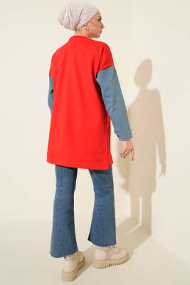 Kot Garnili İki İp Tunik Kırmızı - Tunik