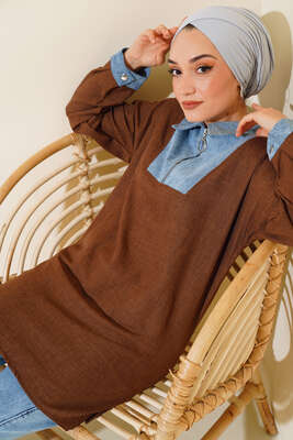 Kot Garnili İkili Takım Kahve - İKİLİ TAKIM