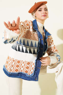 Kot Garnili Triko Ceket Ekru - FİXAY