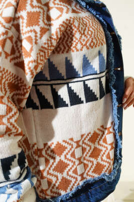 Kot Garnili Triko Ceket Ekru - Ceket