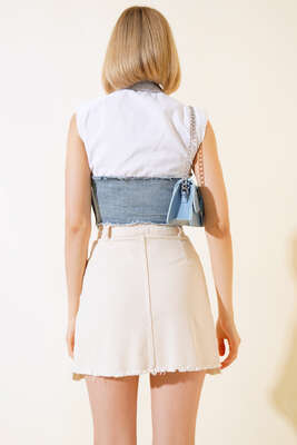 Kot Garnili Vatkalı Crop Çizgili - Yılın Fırsatı