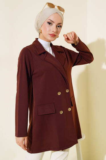 Krep Ceket Kahve - Ceket