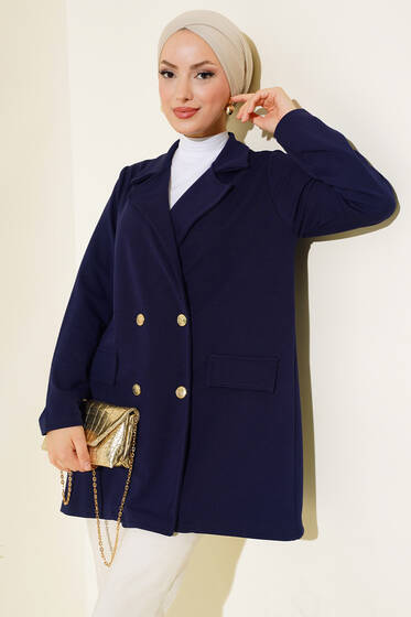 Krep Ceket Lacivert - Ceket