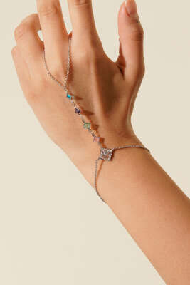 Kristal Zincir Detaylı Şahmeran Mavi - Bileklik