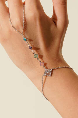 Kristal Zincir Detaylı Şahmeran Mavi - Bileklik