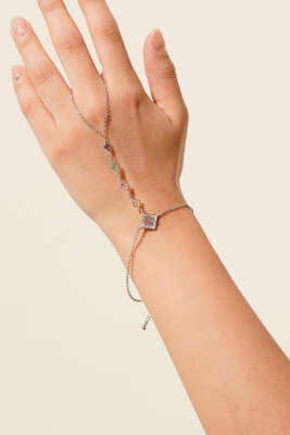 Kristal Zincir Detaylı Şahmeran Mor 