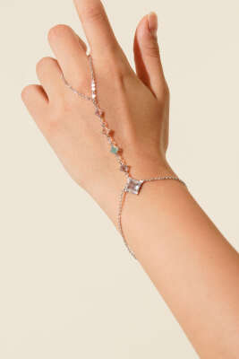 Kristal Zincir Detaylı Şahmeran Pembe 