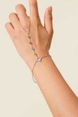 Kristal Zincir Detaylı Şahmeran Yeşil 