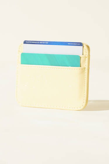 Kroko Desen Kartlık Sarı - Cüzdan&Kartlık