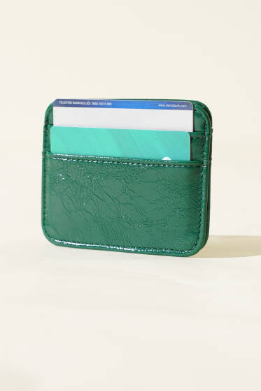 Kroko Desen Kartlık Zümrüt - Cüzdan&Kartlık