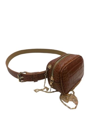 Kroko Desen Taba Bel Çantası - Kol Çantası