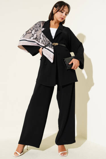 Kruvaze Basic İkili Takım Siyah - İkili Takım