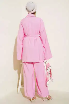 Kruvaze Kimono İkili Takım Pembe - İkili Takım