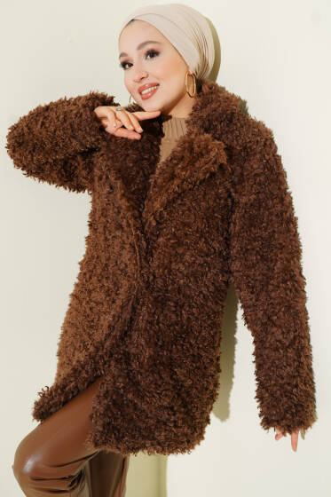 Kruvaze Yaka Kuzu Kaban Kahve - Kaban