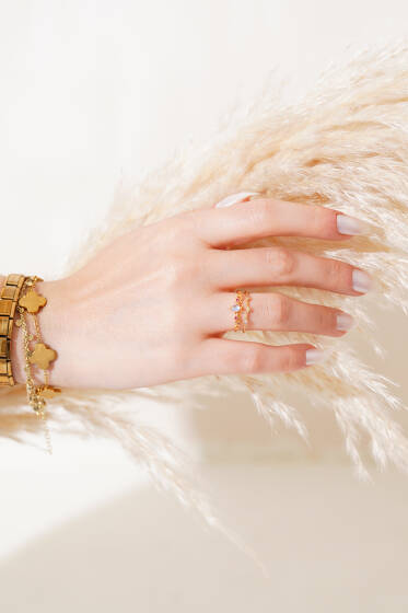 Küçük Taşlı Yüzük Gold - Yüzük