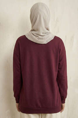 Kurdele Baskılı Tunik Burgonya - Tunik