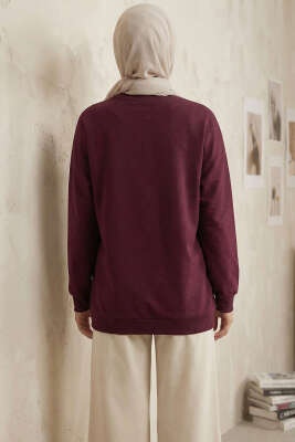 Kurdele Baskılı Tunik Burgonya - Tunik
