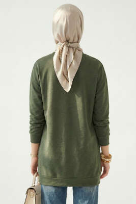 Kurdele Baskılı Tunik Haki - Tunik