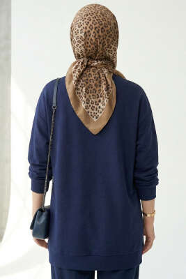Kurdele Baskılı Tunik Lacivert - 300-500 TL Ürünler