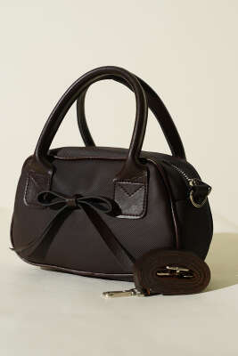 Kurdele Detaylı Kol Çantası Acı Kahve - GÜZEL ÇANTA