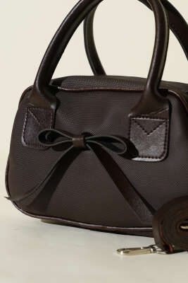 Kurdele Detaylı Kol Çantası Acı Kahve - Kol Çantası