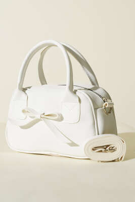 Kurdele Detaylı Kol Çantası Beyaz - GÜZEL ÇANTA