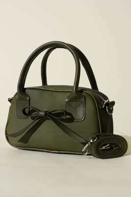 Kurdele Detaylı Kol Çantası Haki - GÜZEL ÇANTA