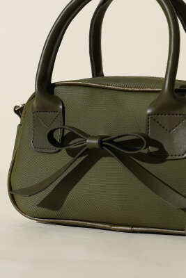 Kurdele Detaylı Kol Çantası Haki - Kol Çantası