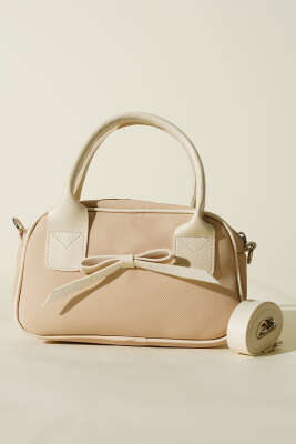 Kurdele Detaylı Kol Çantası Krem - Kol Çantası