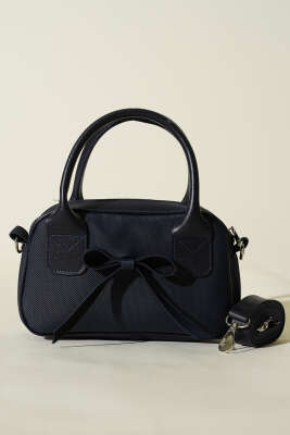 Kurdele Detaylı Kol Çantası Lacivert - Kol Çantası