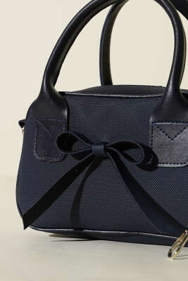 Kurdele Detaylı Kol Çantası Lacivert - Kol Çantası