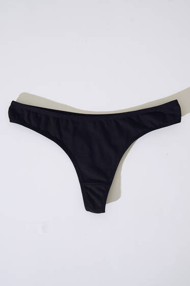 Kurdeleli Bayan Tanga Siyah - İç Giyim