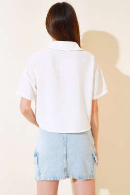 Kuş Nakışlı Gömlek Ekru - Kadın Giyim Modelleri