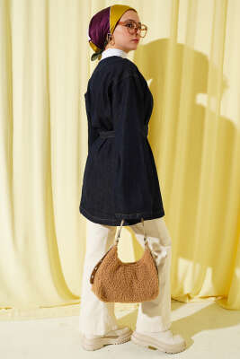 Kuşak Detaylı Kimono Kot - 500-700 TL Ürünler