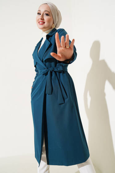 Kuşaklı Araboy Trenç Zümrüt - Trençkot