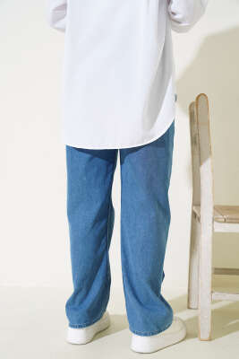 Kuşaklı Bel Lastikli Kot Pantolon Kot - 300-500 TL Ürünler
