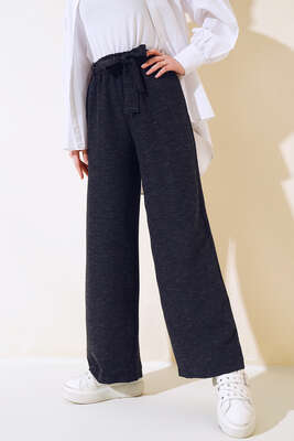 Kuşaklı Bol Paça Pantolon Siyah - 300-500 TL Ürünler