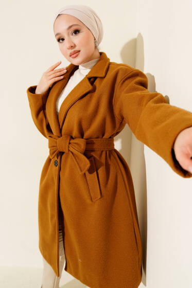 Kuşaklı Cepli Kaşe Kaban Taba - Kaban