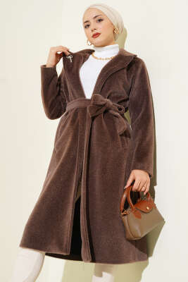 Kuşaklı Kaşe Kaban Kahve - MUSTİ