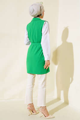 Kuşaklı Uzun Yelek Benetton - Yılın Fırsatı