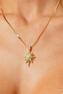 Kutup Yıldızı Kolye Gold - Kolye